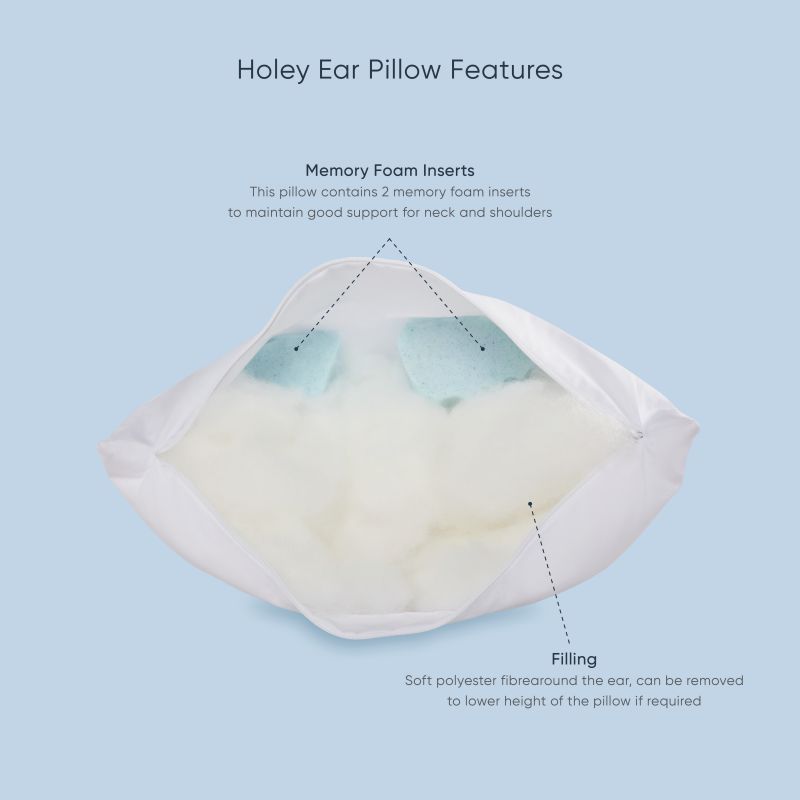 holey pillow, therapeutic pillow, ear pillow